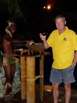 Michael testing a kava