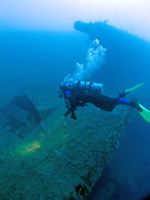 The upper prop and shaft