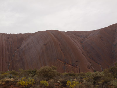Uluru in the rain