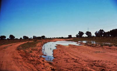 Water across the road