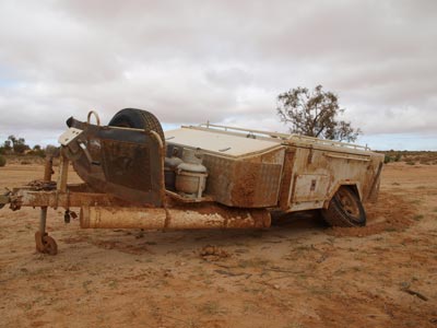This trailer is up the Creek