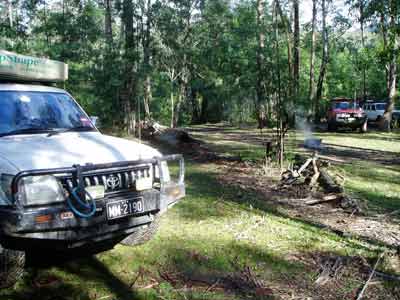 The campsite next to Yarramunmun Creek