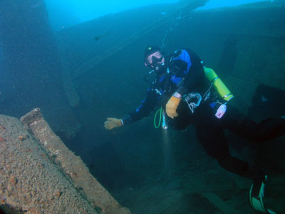 The broken end of the eastern section