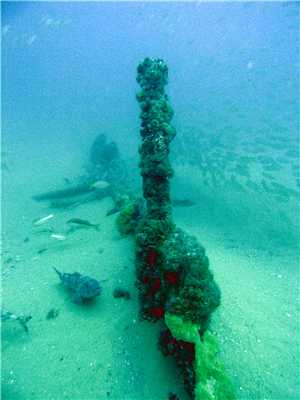 The port hull in front of the boiler